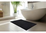 Badematte KAYOOM "Badematte Ocean Touch 425", schwarz, (67cm x 110cm ), 1 Stk., Polyester, Badematten, Badematte, Kurzflor