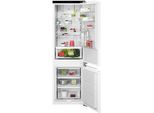 AEG Einbaukühlgefrierkombination "TSC7M183EC", Energieeffizienz: E (A-G), silber (weiß), Rechtsanschlag, wechselbar, Kühlschränke, 245 Liter, GreenZone-Vitamine bleiben erhalten, NoFrost, Festtür