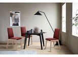 Polsterstuhl STRESSLESS "Laurel", rot (cherry paloma, eiche natur), B:57cm H:92cm T:59cm, Leder PALOMA: PALOMA ist ein durchgefärbtes Semianilin-Möbelleder mit natürlicher Narbung., Stühle, Polsterstuhl, Low Back, Größe L, mit abgerundeten Beinen in Eiche natur