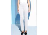 Stretch-Hose ASCARI, Damen, Gr. 24, Kurzgrößen, weiß, 74% Viskose, 23% Polyamid, 3% Elasthan, unifarben, lang, Hosen