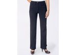 Webhose LADY, Damen, Gr. 24, Kurzgrößen, blau (marine), 83% Polyester, 13% Viskose, 4% Elasthan, unifarben, lang, Hosen