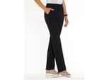Schlupfhose CLASSIC BASICS, Damen, Gr. 24, Kurzgrößen, schwarz, 98% Polyester, 2% Elasthan, unifarben, lang, Hosen Schlupfhose