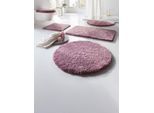 Badematte HEINE HOME Gr. 5, lila (mauve), rechteckig (80cm x 150cm ), 1 Stk., Badematten, Badematte