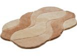 Badematte GRUND Gr. 5, beige, rund (80cm x 140cm ), 1 Stk., Badematten, Badematte