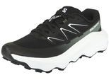 Laufschuh SALOMON "ULTRA FLOW 2", Herren, Gr. 45, schwarz-weiß (schwarz, weiß, agave grün), Synthetik, Textil, Schuhe Laufschuh