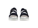 Plateausandaletten GABOR "Gabor Sandalen Leder", Damen, Gr. 40,5, blau (dunkelblau), Leder, Schuhe