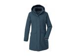 Parka KILLTEC "KOW 18 WMN PRK", Damen, Gr. 48, blau (hellpetrol), Obermaterial: 100% Polyester.Futter: 100% Polyester.Füllung: 100% Polyester, Jacken Parka, Wasser- und winddichter Parka, atmungsaktiv, verstellbare Details