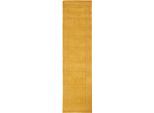 Teppich HEINE HOME Gr. 2, gelb (safran), B:90cm H:20mm L:160cm, Wolle, Teppiche, Teppich