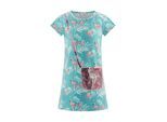 Sommerkleid HAPPY GIRLS "Mädchenkleid", Mädchen, Gr. 146, EURO-Größen, aqua, Stoff, 100% Baumwolle, normal, Kleider Sommerkleid