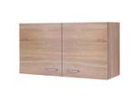 Möbelix , Weiß, Sonoma Eiche , Holzwerkstoff , 1 Fächer , einzeln stellbar , 100x54.8x32 cm , Made in Germany , individuell planbar, Zusatzausstattung erhältlich, hängend , Küche, Küchenblöcke, Küchenschränke, Küchenoberschränke