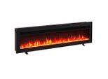 Möbelix , Schwarz , Metall , 127x33x12 cm , Fernbedienung, Flammeneffekt separat schaltbar, Überhitzungsschutz , Kamine, Elektrokamine