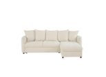 Mid.you , Creme , Textil , Füllung: Schaumstoffflocken , Eckteil, L-Form, links montierbar, rechts montierbar , 254x160 cm , Made in EU ,