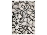 Wecon Home , Grau, Schwarz, Silberfarben , Textil , Steine , rechteckig , 120x170 cm , Textiles Vertrauen - Oeko-Tex®, Hohenstein, Oeko-Tex® Standard 100 , für Fußbodenheizung geeignet, in verschiedenen Größen erhältlich, für Hausstauballergiker geeignet, Fasern thermofixiert (heatset) , Teppiche & Böden, Teppiche, Webteppiche