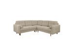 Mid.you , Taupe , Textil , Birke, Buche , Hartholz , Füllung: Polyurethan (PUR),Silikon, Schaumstoffflocken , L-Form , 242x242 cm , Made in EU , Rücken echt , Wohnzimmer, Sofas & Couches, Schlafsofas, Ecksofas mit Schlaffunktion