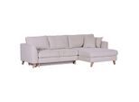 Mid.you , Naturfarben , Textil , Buche , massiv , seitenverkehrt montierbar, L-Form , 271x165 cm , Stoffauswahl, Schlafen auf Sitzhöhe , Wohnzimmer, Sofas & Couches, Schlafsofas, Ecksofas mit Schlaffunktion