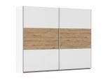 Möbelix , Weiß, Eiche Artisan , Holzwerkstoff , 3 Fächer , 261x210x59 cm , Blauer Engel, Goldenes M, Made in Germany ,