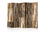 artgeist , Beige, Hellbraun , Holz, Kunststoff, Textil , Kiefer , massiv , Holzoptik , 225x172x3 cm , Motiv auf Vorder- und Rückseite, Akustikschaumstoff , Kleinmöbel, Paravents