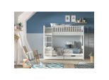 Vipack , Weiß , Holz , Kiefer,Kiefer , massiv , 90x200 cm , Kinder- & Jugendzimmer, Kinderbetten, Hoch- & Stockbetten, Stockbetten