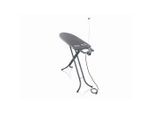 Leifheit , Schwarz , Metall , Uni , 78 cm Schubladen , 41.5x90x154 cm , Bezug abnehmbar und waschbar, Kabelhalterung, integrierte Steckdose, Bügeleisenablage, Schaumstoffpolsterung, Elektroanschluss, Kabelführung , Haushalt, Wäschepflege, Bügelbretter