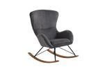 Livetastic , Eichefarben, Dunkelgrau , Textil , Eiche , 70x102x94 cm , Schaukelfunktion ,