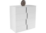 , Schwarz, Weiß , Holzwerkstoff , 2 Fächer , 100x90x42 cm , stehend ,