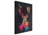 artgeist , Schwarz, Pink , Textil, Holzwerkstoff , rechteckig , 40x60x1.2 cm , Keilrahmen , Dekoration, Bilder & Rahmen, Bilder, Tier Bilder