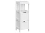 Mid.you , Weiß , Holzwerkstoff , 2 Fächer , 2 Schublade(n) Schubladen , 30x89x30 cm , Beimöbel erhältlich , Badezimmer, Badezimmermöbel, Badezimmerregale, Badregale
