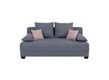 P & B , Grau , Textil, Holzwerkstoff , Füllung: Schaumstoffflocken,Schaumstoffflocken,Schaumstoffflocken , 200x90x110 cm , Wohnzimmer, Sofas & Couches, Schlafsofas, Schlafsofas