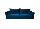 Mid.you , Blau , Textil , Füllung: Faserbällchen, Schaumstoffflocken,Faserbällchen, Schaumstoffflocken , 235x96x104 cm , Made in EU, Oeko-Tex® Standard 100 , Schlafen auf Sitzhöhe, Rücken echt , Wohnzimmer, Sofas & Couches, Schlafsofas, Schlafsofas