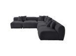 Livetastic , Dunkelgrau , Textil , L-Form , 315x300 cm , Made in EU , erweiterbar, individuell planbar ,