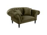 Mid.you , Olivgrün , Textil , Buche , vollmassiv , Füllung: Silikon, Schaumstoffflocken , 180x94x103 cm , Made in EU , Wohnzimmer, Sessel, Polstersessel