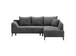 Mid.you , Silberfarben , Textil , Füllung: Faserbällchen, Schaumstoffflocken,Faserbällchen, Schaumstoffflocken,Faserbällchen, Schaumstoffflocken , 273x167 cm , Oeko-Tex® Standard 100, Made in EU , Bettkasten erhältlich, seitenverkehrt erhältlich, Schlafen auf Sitzhöhe, Bettfunktion erhältlich, Rücken echt ,