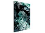 artgeist , Schwarz, Petrol , Textil, Holzwerkstoff , rechteckig , 40x60x1.2 cm , Keilrahmen ,