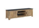 Möbelix , Kastanienfarben , Holzwerkstoff , 3 Fächer , 189x57.7x48 cm , Wohnzimmer, TV-Möbel, TV- & Lowboards