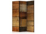 artgeist , Braun, Cognac , Holz, Kunststoff, Textil , Kiefer , massiv , Holzoptik , 135x172x3 cm , Motiv auf Vorder- und Rückseite, Akustikschaumstoff ,