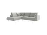 Livetastic , Creme , Textil , Füllung: Daunen, Silikon , Ottomane links, L-Form , 280x223 cm , Made in EU , Rücken echt , Wohnzimmer, Sofas & Couches, Wohnlandschaften, Ecksofas