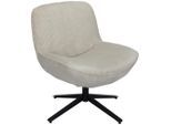 Livetastic , Hellgrau , Metall, Textil , 66x76x75 cm , Sitzfläche 360° drehbar , Wohnzimmer, Sessel, Relaxsessel