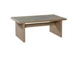 Gardenson , Schieferfarben, Beige , Metall, Kunststoff, Glas , rechteckig , 100x74x200 cm , Gartenmöbel, Gartentische, Gartentische