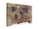 artgeist , Braun , Holz, Textil , Kiefer , rechteckig , 120x80x1.2 cm , Keilrahmen ,