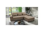 Mid.you , Taupe , Textil , Füllung: Schaumstoff , 270x175 cm , Made in EU , Wohnzimmer, Sofas & Couches, Schlafsofas, Ecksofas mit Schlaffunktion