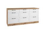 Held , Weiß, Eiche Wotan , Holzwerkstoff , 9 Schublade(n) Schubladen , 180x86x60 cm , Made in Germany ,