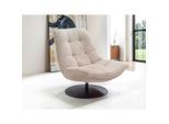 Livetastic , Sandfarben , Textil , 94x97x106 cm , Made in EU , Sitzfläche 360° drehbar , Esszimmer, Esszimmerstühle, Stühle