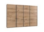 Mid.you , Eichefarben , Holzwerkstoff , 4 Fächer , 350x216x65 cm , BQ - Bündnis für Qualität, Made in Germany, DIN EN ISO 9001 , in verschiedenen Größen erhältlich, in verschiedenen Holzdekoren erhältlich ,
