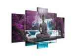 artgeist , Grau, Violett , Textil, Holzwerkstoff , rechteckig , 200x100x1.2 cm , Keilrahmen , Dekoration, Bilder & Rahmen, Bilder, Landschafts Bilder