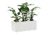 Möbelix , Weiß , Kunststoff , 99.5x39.5x39.5 cm , stabil, wetterbeständig, UV-beständig , Freizeit im Garten, Gartenpflege, Pflanzenpflege, Blumen- & Pflanzkasten