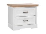 Möbelix , Weiß, Eiche Artisan , Holzwerkstoff , 2 Schublade(n) Schubladen , 64x54x41 cm , Soft-Close-System , Schlafzimmer, Nachtkästchen