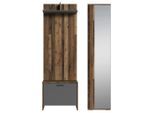 Mid.you , Anthrazit, Alteiche , Holzwerkstoff , 40x184x35 cm , FSC MIX ,
