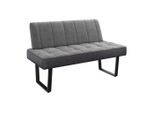 Mid.you , Schwarz, Hellgrau , Metall, Textil , 140x86x70 cm , Esszimmer, Bänke, Polsterbänke
