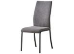 Möbelix , Grau, Schwarz , Metall, Textil , 43x95x60 cm , Esszimmer, Esszimmerstühle, Polsterstühle
