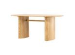 Livetastic , Beige , Holzwerkstoff , furniert , oval , 90x75x180 cm , Esszimmer, Esszimmertische, Esstische